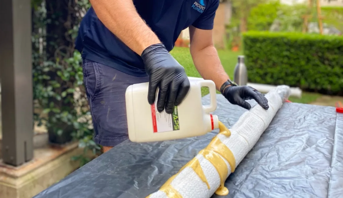 Preparing a liner to repair a pipe from the inside